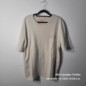 Jack & Jones Core XL Beige Graphic Cotton Crew Neck Short Sleeve T-Shirt